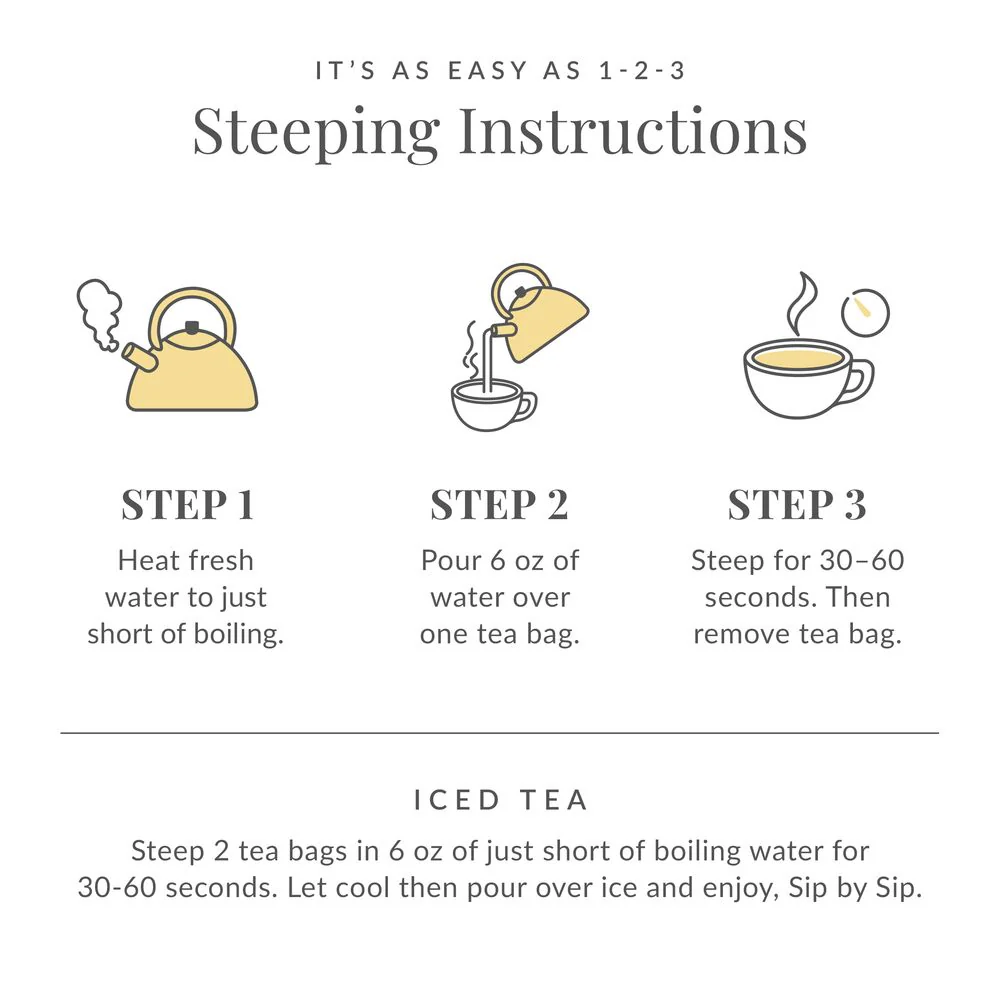 Asian Jasmine 100% White Tea Bags - Image 6