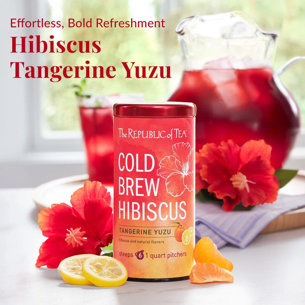Cold Brew Hibiscus Tangerine Yuzu Iced Tea Pouches - Image 2