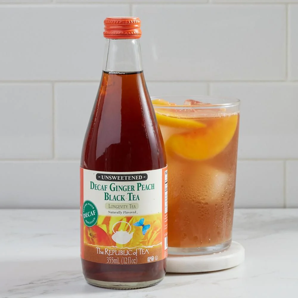 Decaf Ginger Peach Black Iced Tea - 12 oz - Image 2
