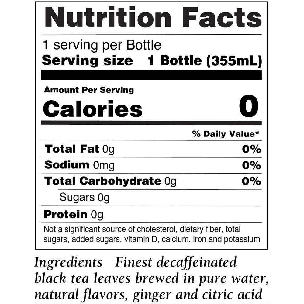 Decaf Ginger Peach Black Iced Tea - 12 oz - Image 3