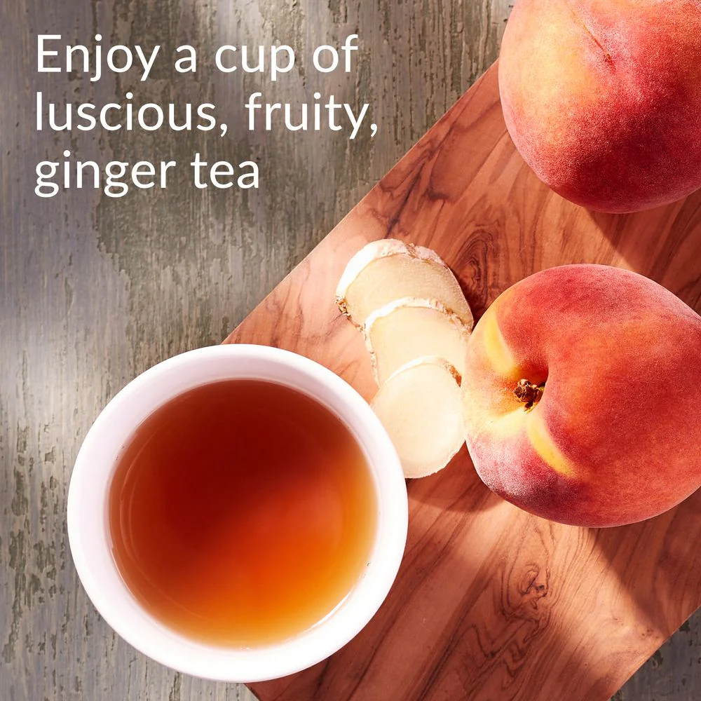 Decaf Ginger Peach Black Tea Bags - Image 3