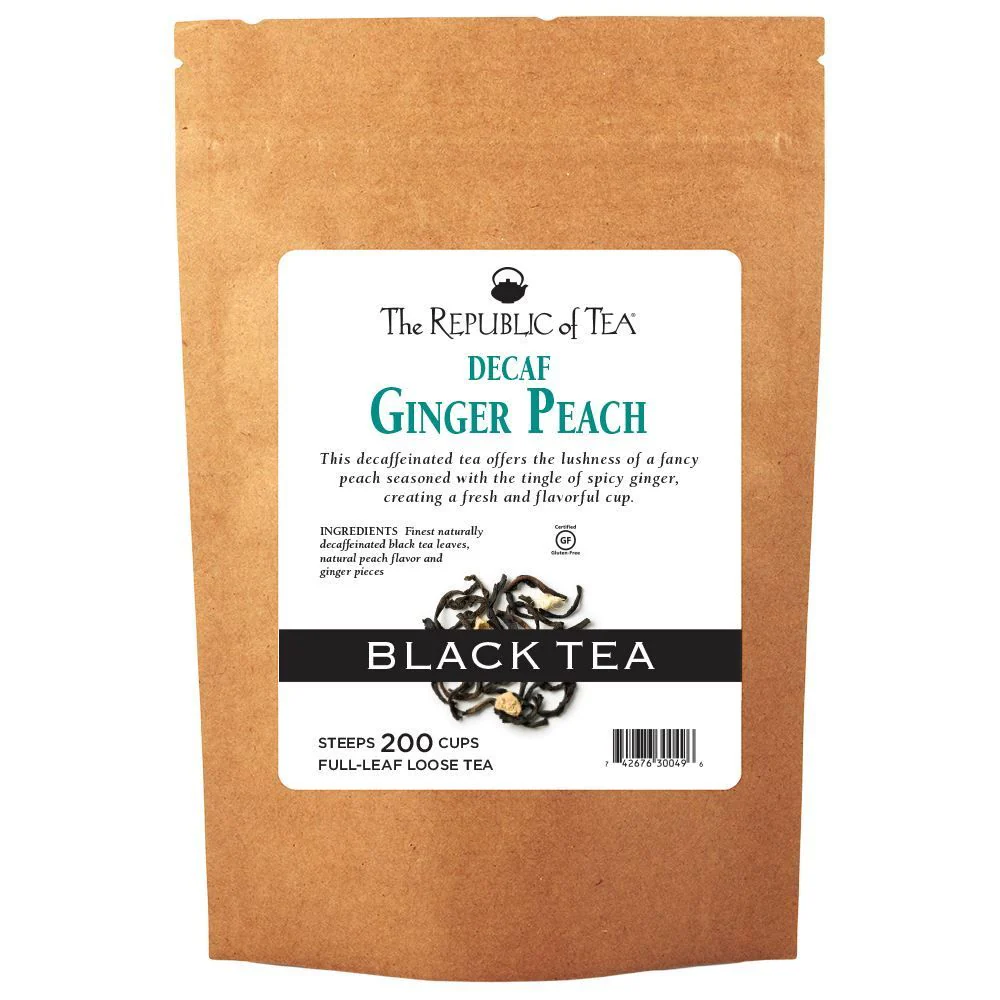 Decaf Ginger Peach Black Full-Leaf Tea - Image 3