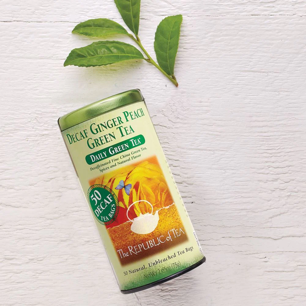 Decaf Ginger Peach Green Tea Bags - Image 2
