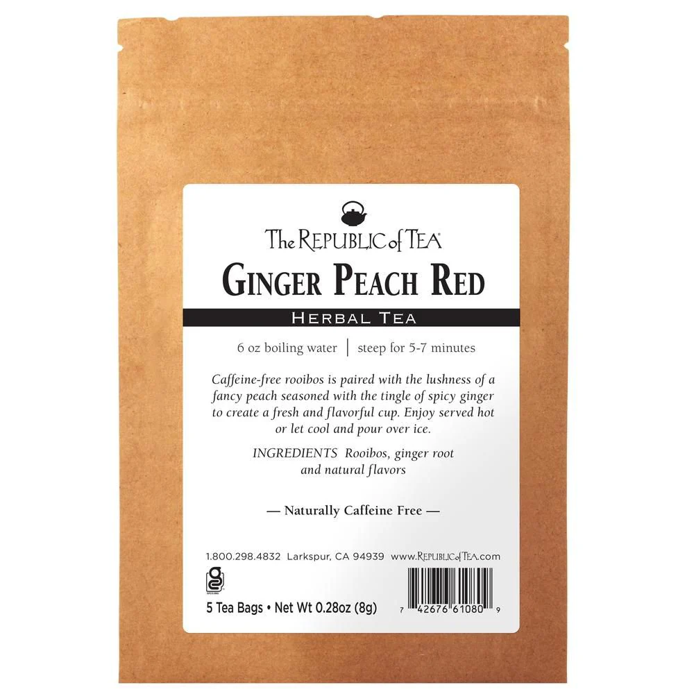 Ginger Peach Red Tea — 5 Tea Bag Sample