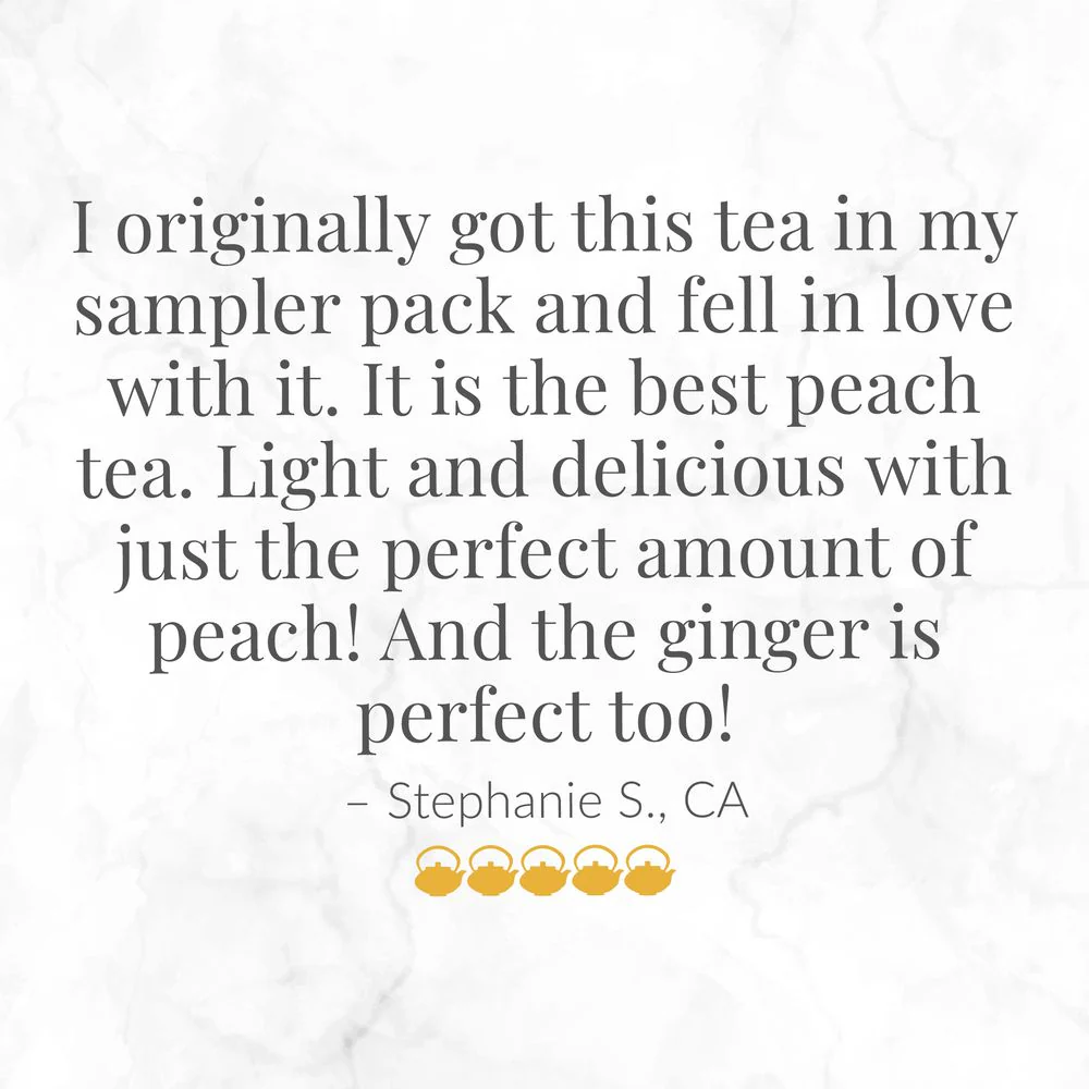 Ginger Peach 100% White Tea Bags - Image 7