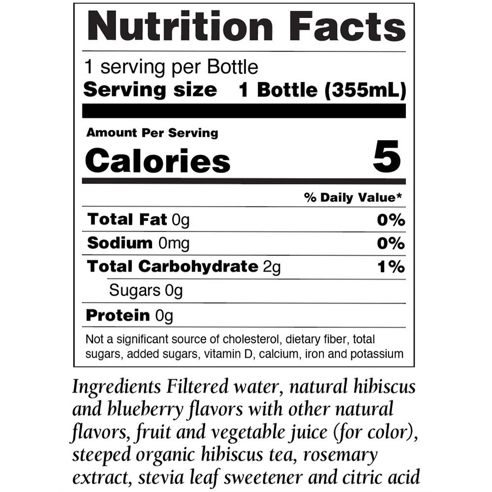 Blueberry Hibiscus Bottled Iced Tea - 12 oz - Image 3