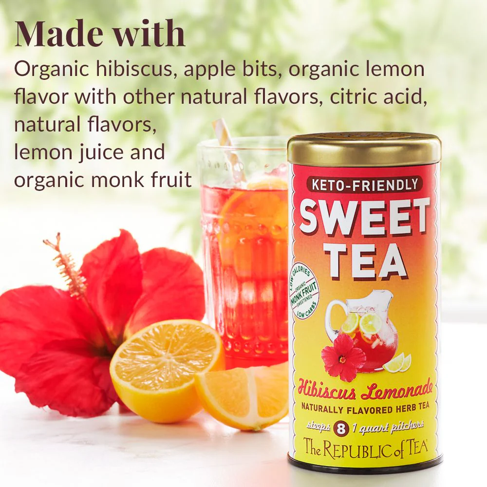 Keto-Friendly Sweet Hibiscus Lemonade Herbal Tea - Image 2