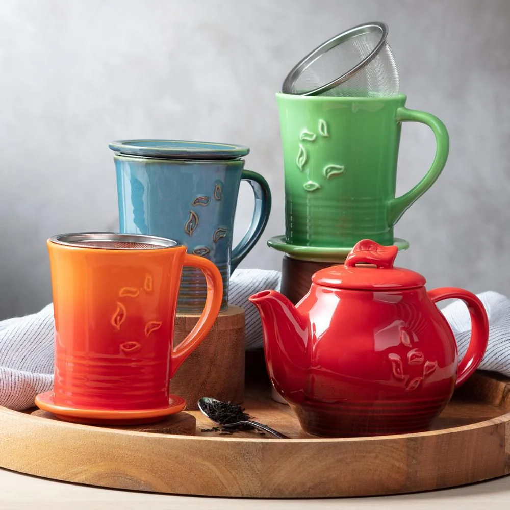 Orange Spice Dancing Leaves Mug - Image 4