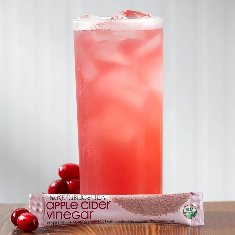 Organic Apple Cider Vinegar Cranberry Hibiscus Single Sips® - 1 Packet - Image 2