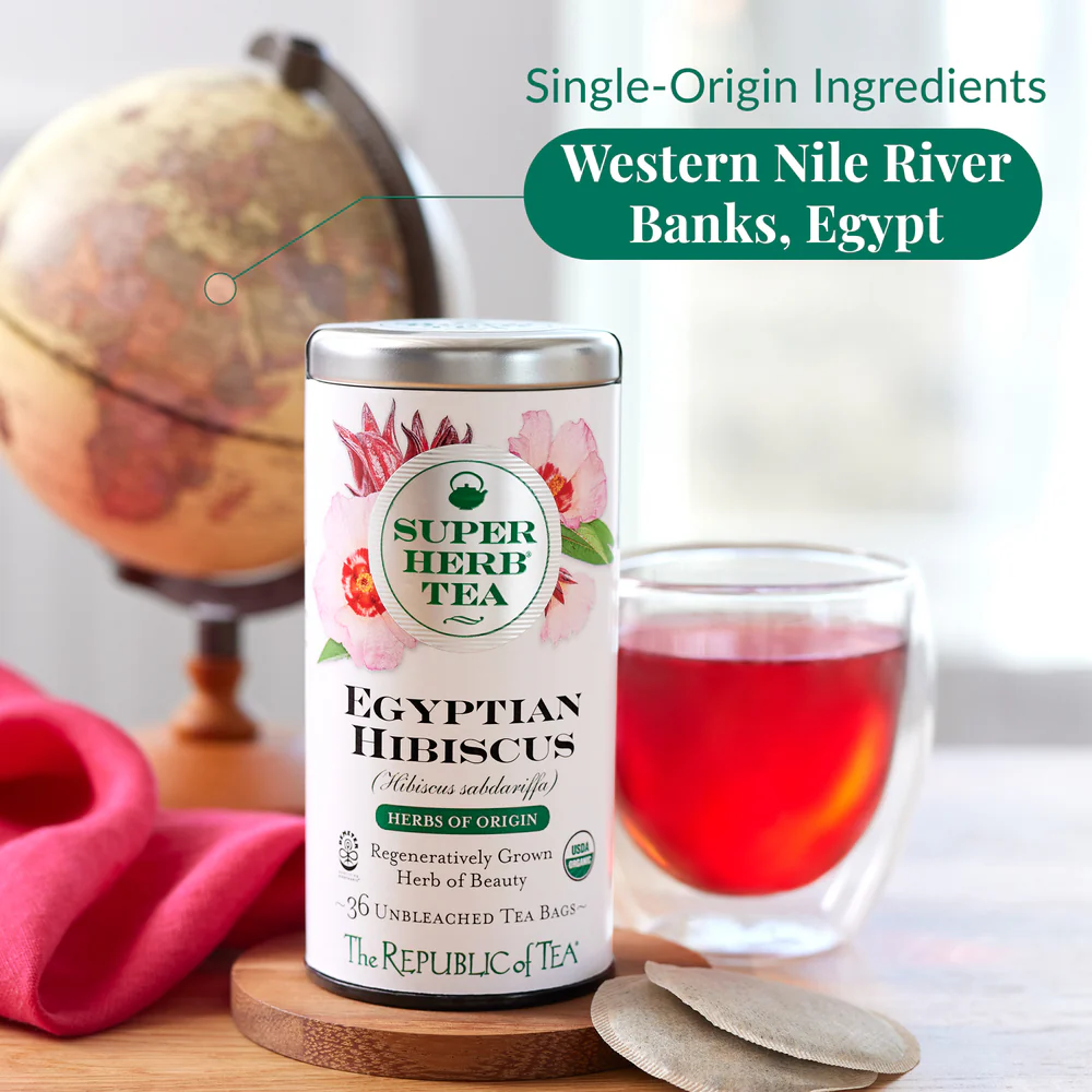 Organic Egyptian Hibiscus SuperHerb® Herbs of Origin Tea Bags - Image 5