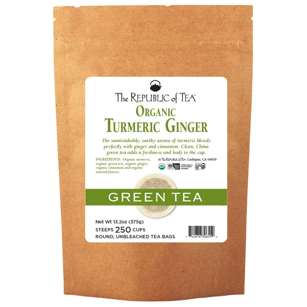 Organic Turmeric Ginger Green Tea Bags - Image 7