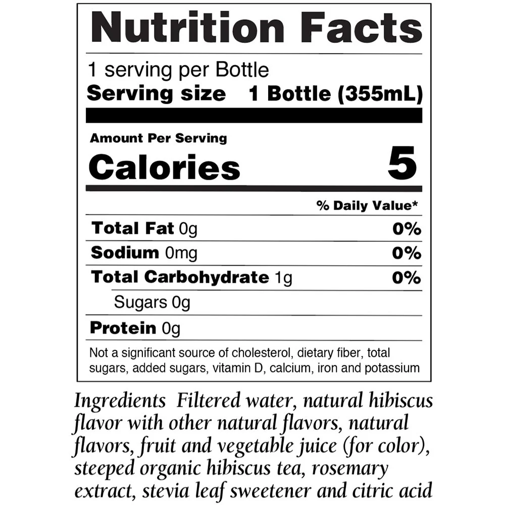 Hibiscus Pineapple Lychee Bottled Iced Tea - 12 oz - Image 3