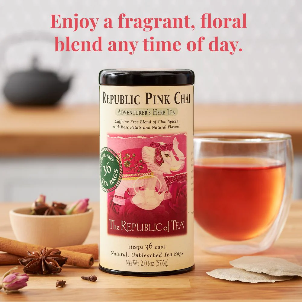 Republic Pink Chai Herbal Tea Bags - Image 3
