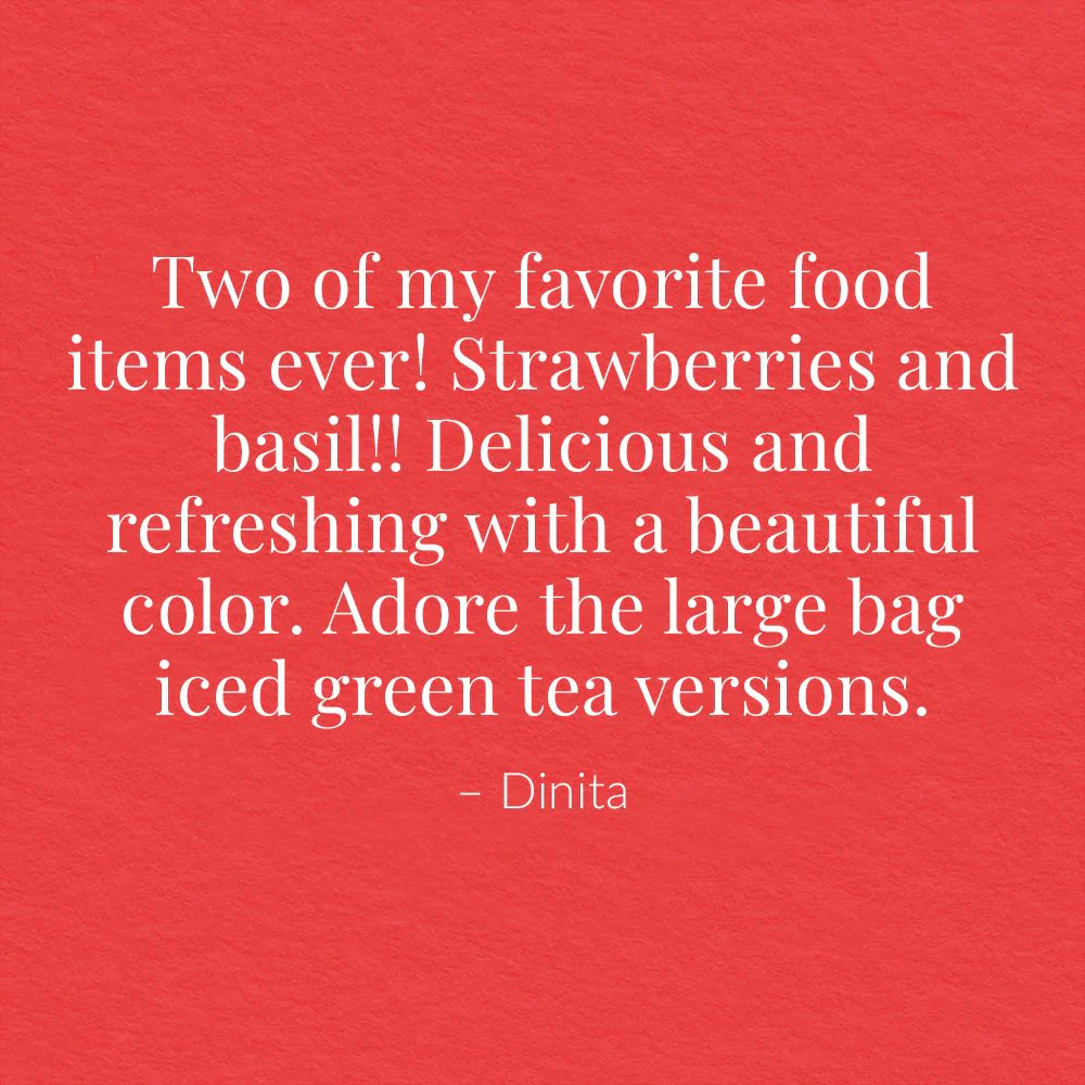 Strawberry Basil Green Tea Large Iced Tea Pouches - Image 3