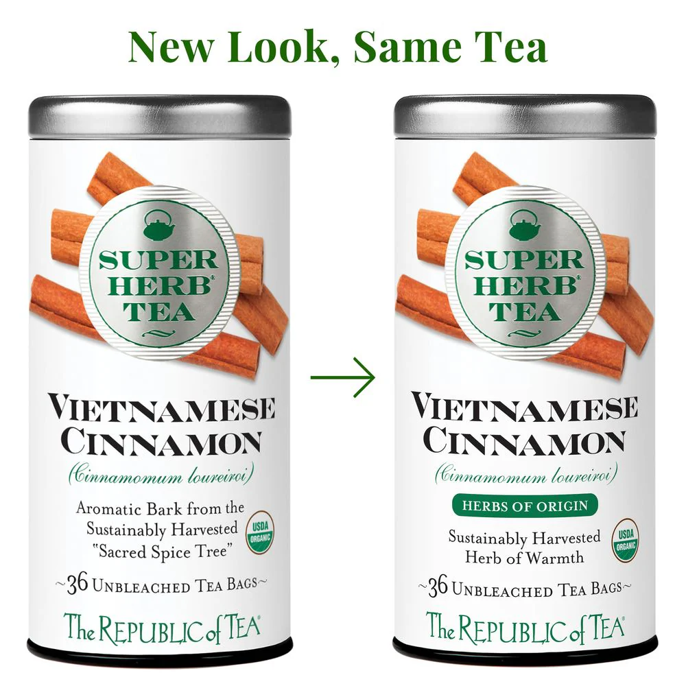 Organic Vietnamese Cinnamon SuperHerbĀ® Herbs of Origin Tea Bags - Image 2