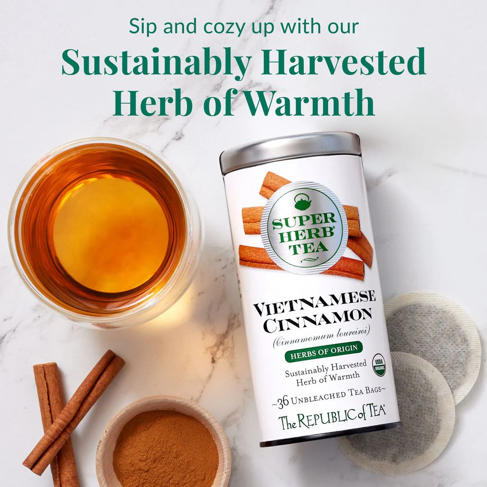 Organic Vietnamese Cinnamon SuperHerbĀ® Herbs of Origin Tea Bags - Image 3